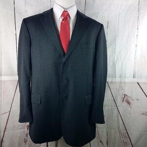 Jos A Bank Signature Collection Mitchell 46L 3 Buttn Charcoal Suit Blazer Jacket